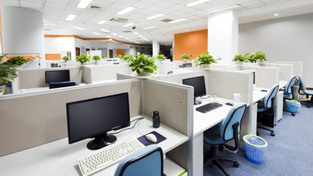 Clean office workspace