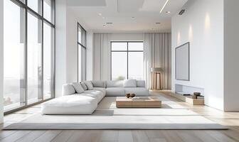 Clean modern living space